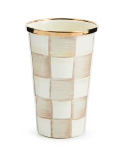 MacKenzie-Childs Mocha Check 10 Ounce Tumbler