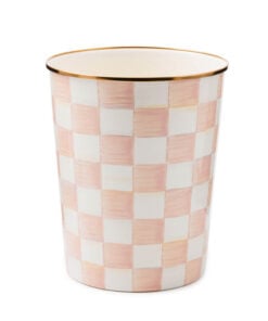 MacKenzie-Childs Rosy Check Waste Bin