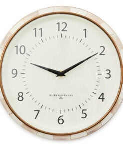 MacKenzie-Childs Mocha Check School Wall Clock