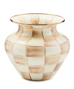 MacKenzie-Childs Mocha Check Large Vase