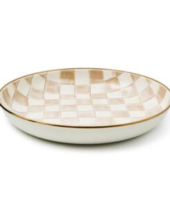 MacKenzie-Childs Mocha Check Abundant Bowl