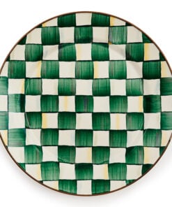 MacKenzie-Childs Emerald Check Dinner Plate