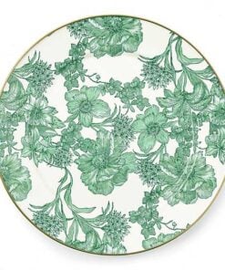 Mackenzie-Childs Emerald English Garden Enamel Charger/Plate