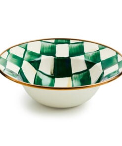 MacKenzie-Childs Emerald Check Breakfast Bowl