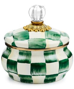 MacKenzie-Childs Emerald Check Squashed Pot