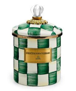 Mackenzie-Childs Emerald Check Small Canister