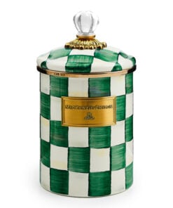 MacKenzie-Childs Emerald Check Medium Canister