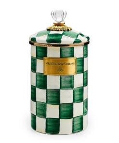 MacKenzie-Childs Emerald Check Large Canister