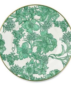 Mackenzie-Childs Emerald English Garden Enamel Dinner Plate