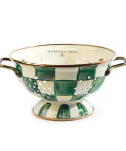 MacKenzie-Childs Emerald Check Small Colander