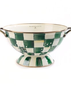 MacKenzie-Childs Emerald Check Large Colander