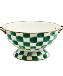 MacKenzie-Childs Emerald Check Everything Bowl