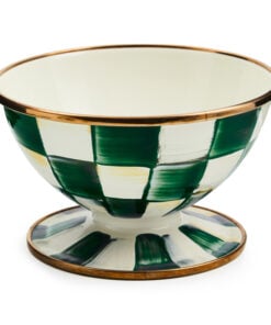 MacKenzie-Childs Emerald Check Ice Cream Dish
