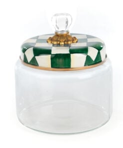 MacKenzie-Childs Emerald Check Medium Kitchen Canister