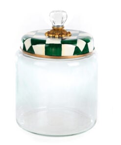 MacKenzie-Childs Emerald Check Large Kitchen Canister