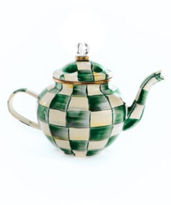 MacKenzie-Childs Emerald Check 4 Cup Teapot