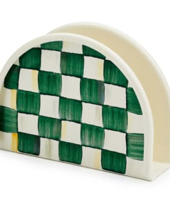 MacKenzie-Childs Emerald Check Napkin Holder