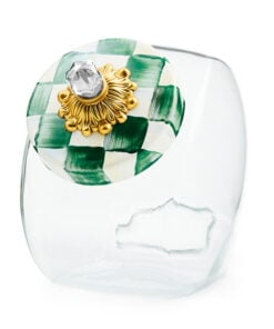 MacKenzie-Childs Sweets Jar With Emerald Check Lid