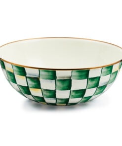 MacKenzie-Childs Emerald Check Extra Large Everyday Bowl