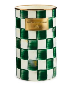 MacKenzie-Childs Emerald Check Utensil Holder