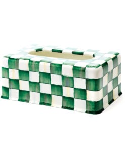 MacKenzie-Childs Emerald Check Standard Tissue Box Cover