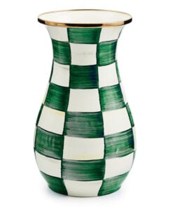 MacKenzie-Childs Emerald Check Tall Vase