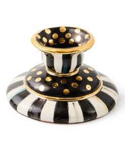 Mackenzie-Child's - Courtly Check Small Ceramic Candlestick