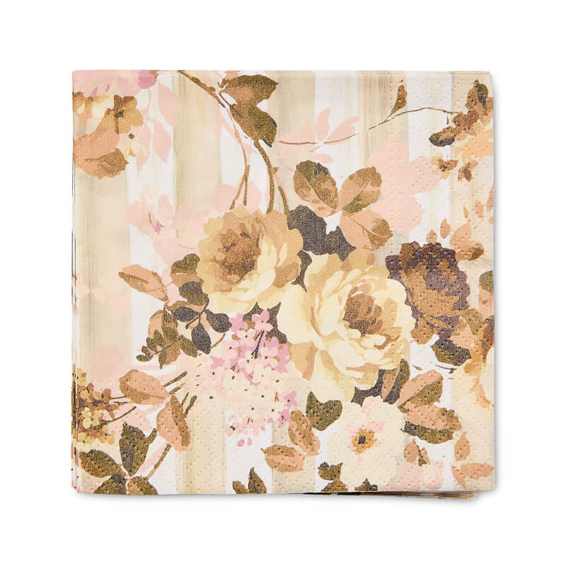 MacKenzie-Childs Wild Rose Cocktail Paper Napkins