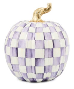 Mackenzie-Child's - Violet Check Large Pumpkin