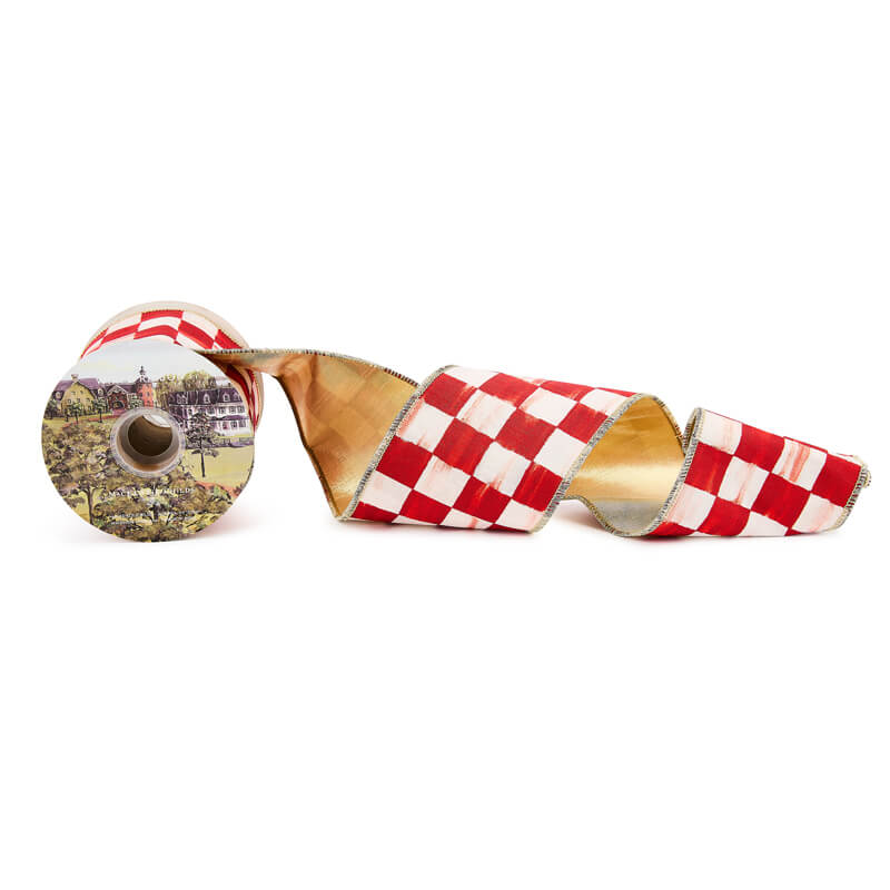 MacKenzie-Childs Red Check 4″ Ribbon