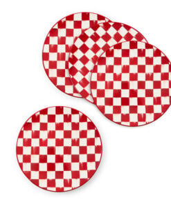 Mackenzie-Child's - Cherry Check Dinner Plates, Set of 4