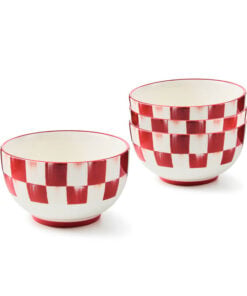 Mackenzie-Child's - Cherry Check Breakfast Bowls, Set of 4