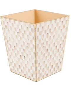 Mackenzie-Child's - Mocha Check Glass Waste Bin