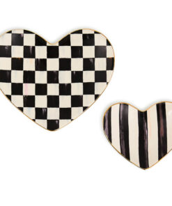 Mackenzie-Child's - Courtly Heart Trinket Dishes, Set of 2