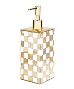 Mackenzie-Child's - Mocha Check Glass Soap Pump