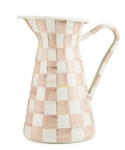 Mackenzie-Child's - Mocha Check Large Practical Pitcher