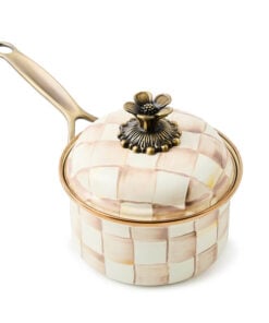 Mackenzie-Child's - Mocha Check 1 Qt. Saucepan
