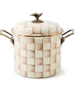 Mackenzie-Child's - Mocha Check 7 Qt. Stockpot