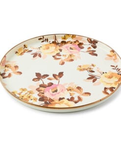 Mackenzie-Child's - Wild Rose White Round Tray