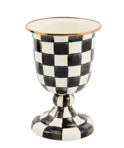 Mackenzie-Child's - Courtly Check Pedestal Vase