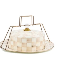 Mackenzie-Child's - Mocha Check Cake Carrier
