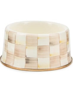 Mackenzie-Child's - Mocha Check Medium Pet Dish