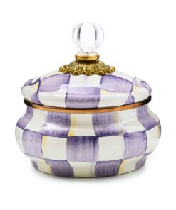 MacKenzie-Childs Violet Check Squashed Pot