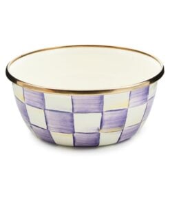 MacKenzie-Childs Violet Check Pinch Bowl