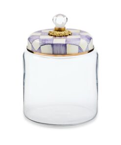 MacKenzie-Childs Violet Check Large Kitchen Canister