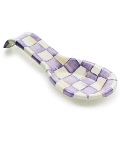 MacKenzie-Childs Violet Check Spoon Rest