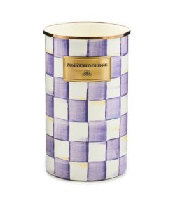 MacKenzie-Childs Violet Check Utensil Holder