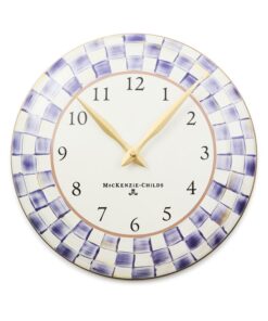 MacKenzie-Childs Violet Check Wall Clock