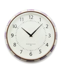 MacKenzie-Childs Violet Check School Wall Clock