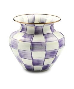 MacKenzie-Childs Violet Check Large Vase
